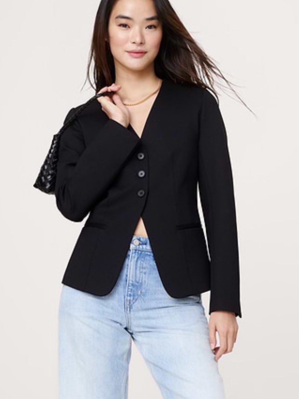 Banana Republic Everwhere Ponte Blazer Top